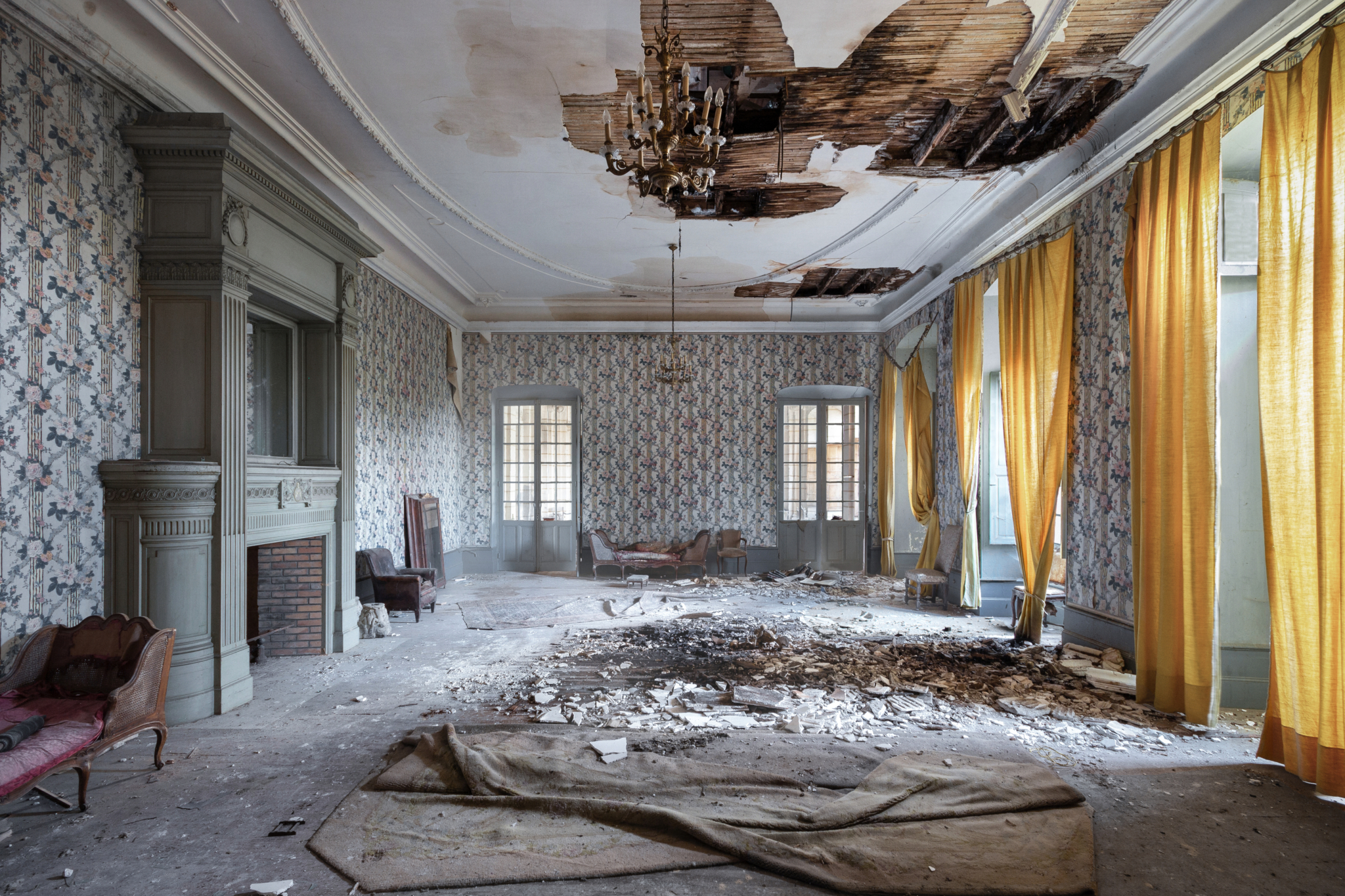 Dawn of Sorrow - Abandoned ballroom inside a derelict castle, France