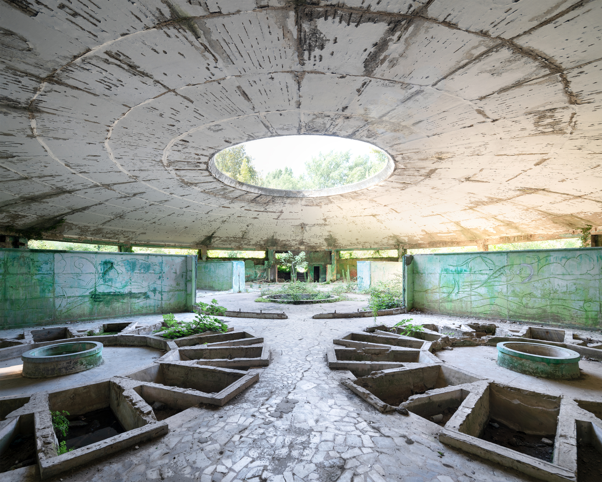 Abandoned baths number 8 inside the city of tskaltubo in Georgia