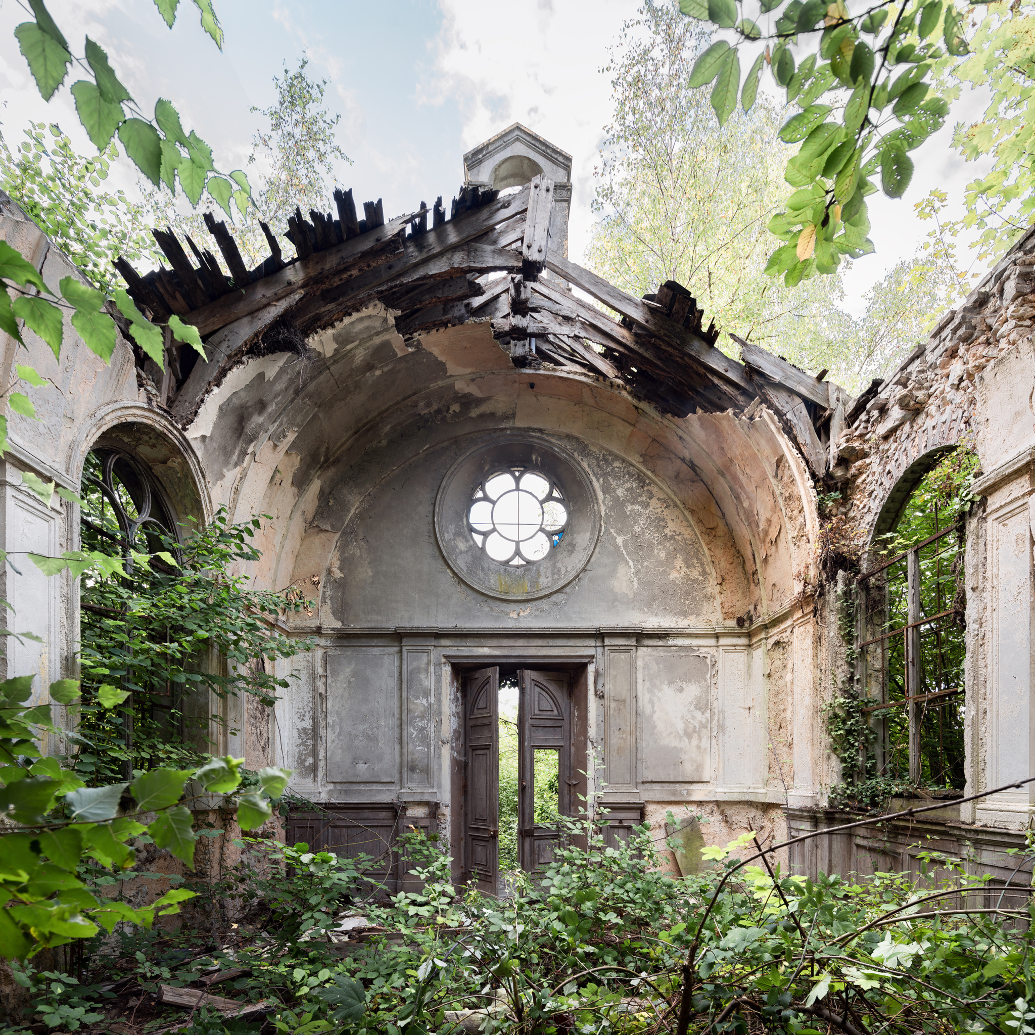 Abandoned church with nature reclaim in France