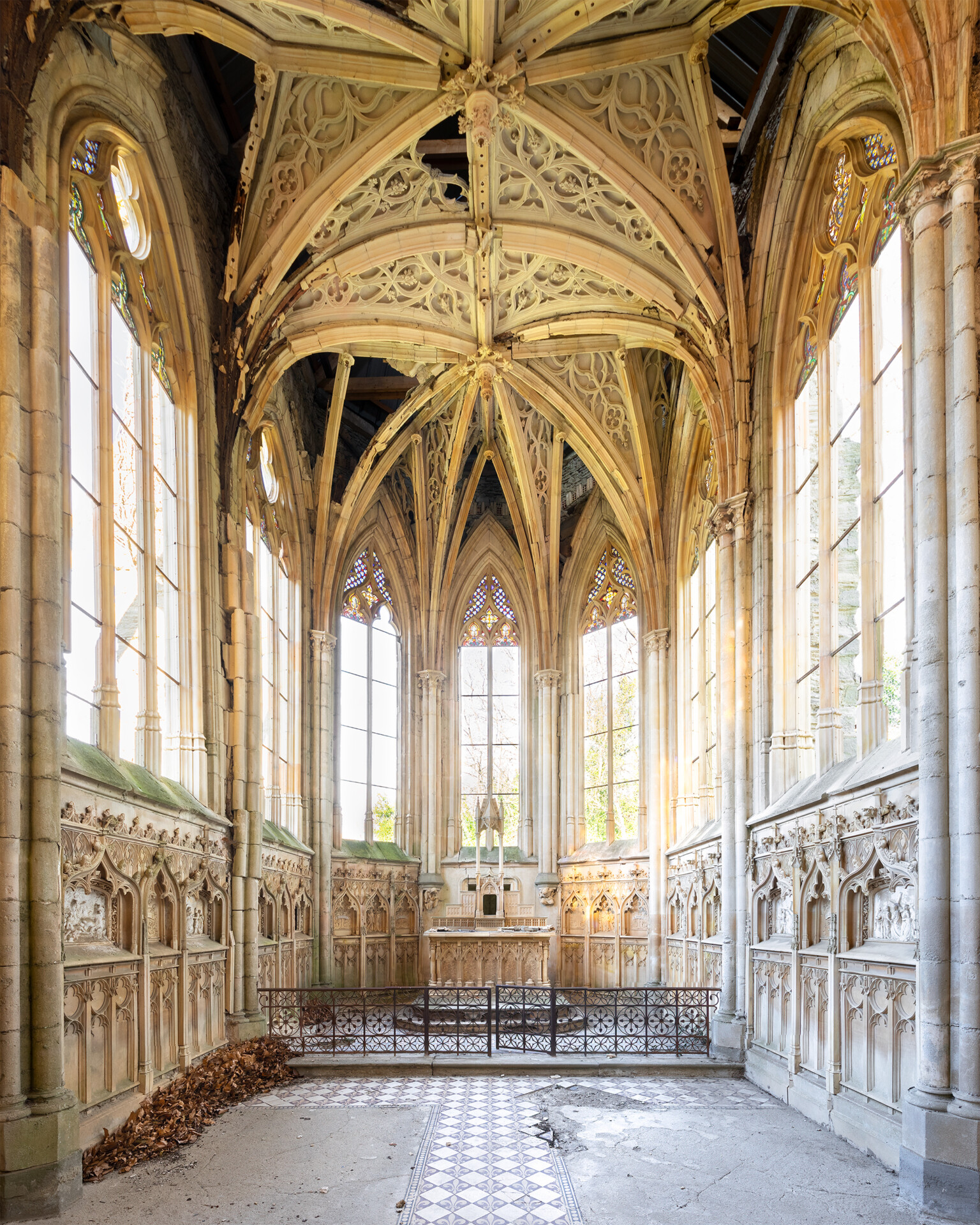 Abandoned church with incredible architecture in France
